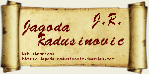 Jagoda Radusinović vizit kartica